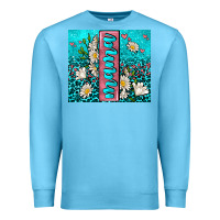 Ocean Blue turquoise leopard mama Premium Sweatshirt - AdoDesignShop