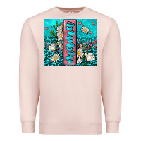 Pale Pink turquoise leopard mama Premium Sweatshirt - AdoDesignShop