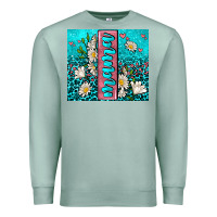 Seafoam turquoise leopard mama Premium Sweatshirt - AdoDesignShop
