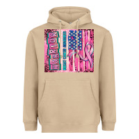 Mushroom warrior breast cancer and american flag Heavyweight Hoodie - AdoDesignShop