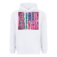 White warrior breast cancer and american flag Heavyweight Hoodie - AdoDesignShop