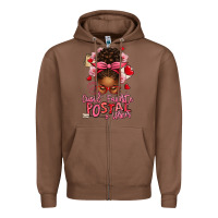 Chestnut cupid's favorite postal worker afro messy bun Zipper Hoodie - texasbilliewilder