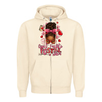 Sandshell cupid's favorite postal worker afro messy bun Zipper Hoodie - texasbilliewilder