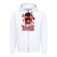 White cupid's favorite postal worker afro messy bun Zipper Hoodie - texasbilliewilder