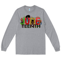 Heather Grey JUNE TEENTH Long Sleeve Tee - Zillion Design Studio