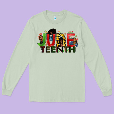 June Teenth Long Sleeve Tee Designed By Zillion Design Studio