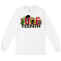 White JUNE TEENTH Long Sleeve Tee - Zillion Design Studio