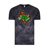 Cloud Black merry Christmas y'all Texas map Vintage Tee - BarkalooDesign