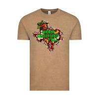 Vintage Coffee merry Christmas y'all Texas map Vintage Tee - BarkalooDesign