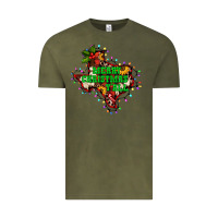 Vintage Olive merry Christmas y'all Texas map Vintage Tee - BarkalooDesign
