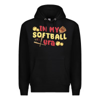 Black in my softball era Premium Hoodie - MaliasSmallBusiness
