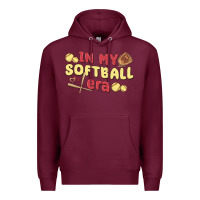 Burgundy in my softball era Premium Hoodie - MaliasSmallBusiness