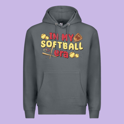 In My Softball Era Premium Hoodie Designed By Maliassmallbusiness
