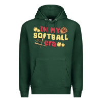 Sports Green in my softball era Premium Hoodie - MaliasSmallBusiness