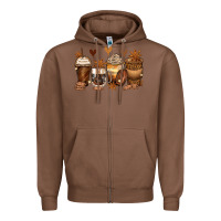 Chestnut melanin afro coffee cups Zipper Hoodie - Zillion Design Studio