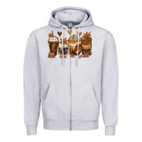 Heather Grey melanin afro coffee cups Zipper Hoodie - Zillion Design Studio