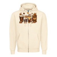 Sandshell melanin afro coffee cups Zipper Hoodie - Zillion Design Studio