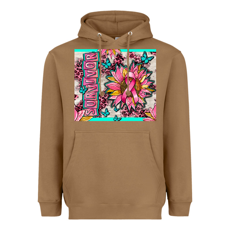 Survivor Breast Cancer Heavyweight Hoodie by AdoDesignShop | Teevron