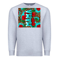 Heather Grey rose leopard mama Premium Sweatshirt - AdoDesignShop