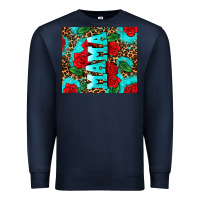 Navy rose leopard mama Premium Sweatshirt - AdoDesignShop
