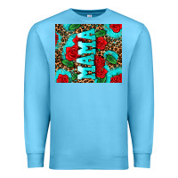 Ocean Blue rose leopard mama Premium Sweatshirt - AdoDesignShop