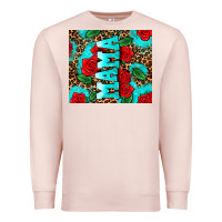 Pale Pink rose leopard mama Premium Sweatshirt - AdoDesignShop