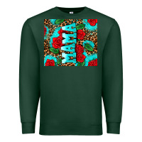 Sports Green rose leopard mama Premium Sweatshirt - AdoDesignShop