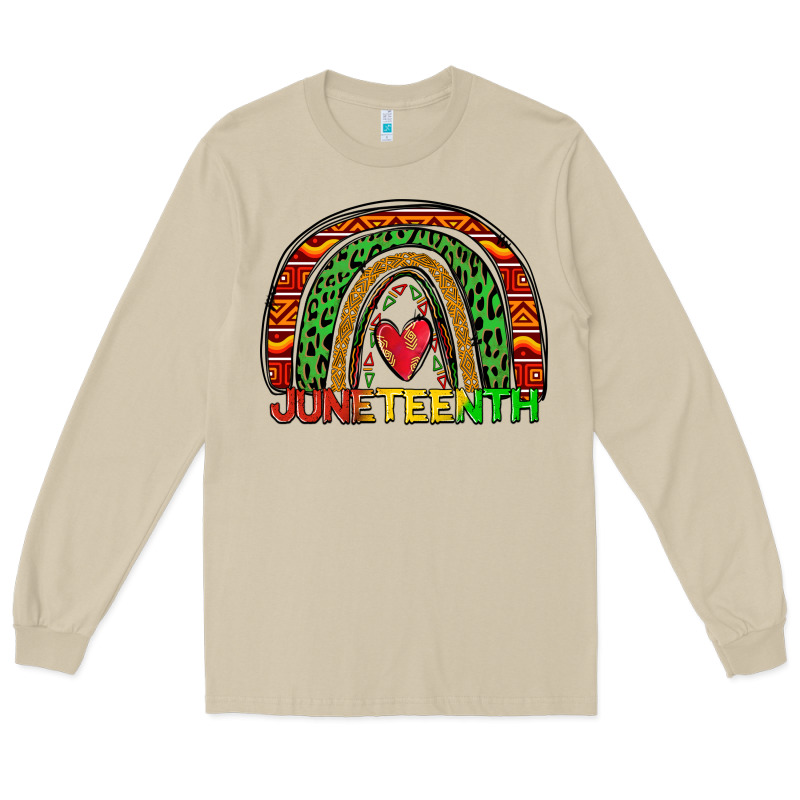 Juneteenth Rainbow Long Sleeve Tee by Zillion Design Studio | Teevron
