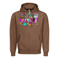 Chestnut hair hustler coffee cups Zipper Hoodie - Zillion Design Studio