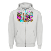 Dove Grey hair hustler coffee cups Zipper Hoodie - Zillion Design Studio