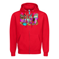 Red hair hustler coffee cups Zipper Hoodie - Zillion Design Studio
