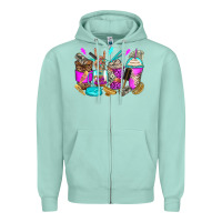 Seafoam hair hustler coffee cups Zipper Hoodie - Zillion Design Studio
