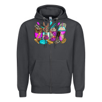 Smoke hair hustler coffee cups Zipper Hoodie - Zillion Design Studio