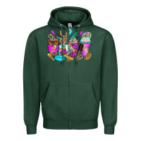 Sports Green hair hustler coffee cups Zipper Hoodie - Zillion Design Studio