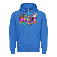 True Royal hair hustler coffee cups Zipper Hoodie - Zillion Design Studio