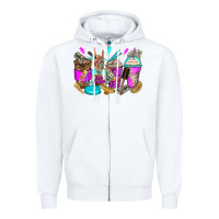 White hair hustler coffee cups Zipper Hoodie - Zillion Design Studio