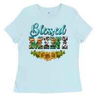 Baby Blue blessed mini Ladies Tee - BarkalooDesign