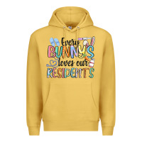 Antique Gold every bunny loves our residents Premium Hoodie - MaliasSmallBusiness
