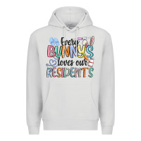 Dove Grey every bunny loves our residents Premium Hoodie - MaliasSmallBusiness