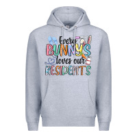 Heather Grey every bunny loves our residents Premium Hoodie - MaliasSmallBusiness