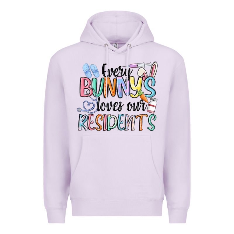 Every Bunny Loves Our Residents Premium Hoodie by MaliasSmallBusiness | Teevron
