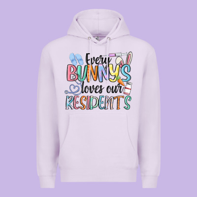 Every Bunny Loves Our Residents Premium Hoodie Designed By Maliassmallbusiness