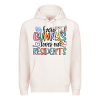 Pale Pink every bunny loves our residents Premium Hoodie - MaliasSmallBusiness