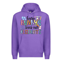 Purple every bunny loves our residents Premium Hoodie - MaliasSmallBusiness
