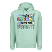 Seafoam every bunny loves our residents Premium Hoodie - MaliasSmallBusiness