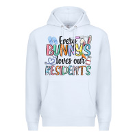 White every bunny loves our residents Premium Hoodie - MaliasSmallBusiness