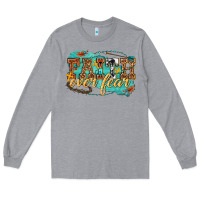 Heather Grey faith over fear Long Sleeve Tee - texasbilliewilder