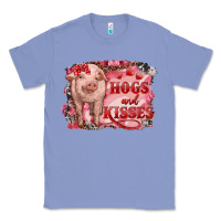 Colony Blue valentine's day pig hogs and kisses Classic Tee - RanaPortraitStore