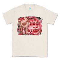 Natural valentine's day pig hogs and kisses Classic Tee - RanaPortraitStore