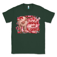 Sports Green valentine's day pig hogs and kisses Classic Tee - RanaPortraitStore